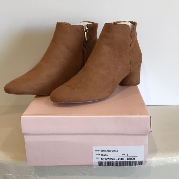 NIB!! JustFab Booties, Rosie, Camel, size 9 - Picture 2 of 6